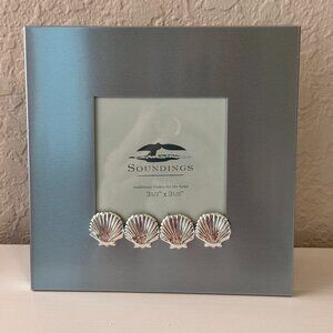 Pewter-Tone Picture Frame with Shells